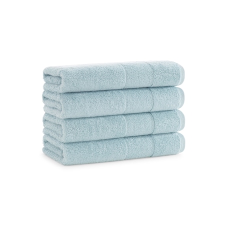 Monarch Brands Turkish Hand Towels, 18in x 32in, Solid , Sterling Blue, 4PK PNP-HT-TS-1832-5-4-SBL